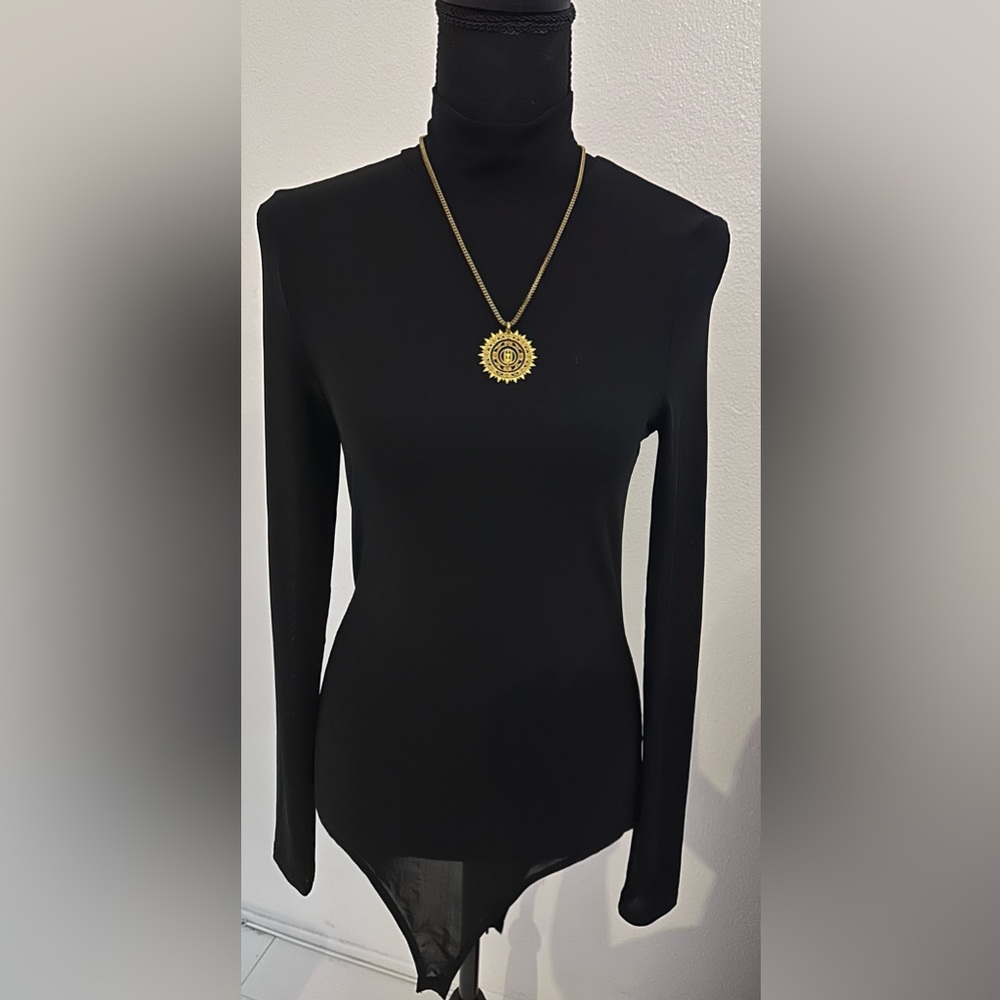 Long sleeve sheer bodysuit